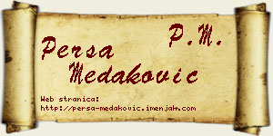 Persa Medaković vizit kartica